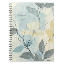 Maak Je Eigen Zachte Gele Bloemen Minimalist Notitieboek