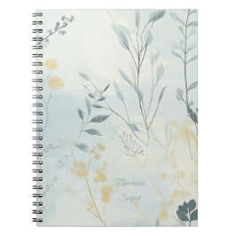 Maak Je Eigen Zachte Gouden Bloemen Minimalist Notitieboek