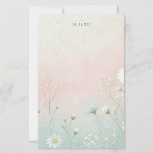 Maak je eigen zachte Wiledflowers bloemstuk Briefpapier (Voorkant)