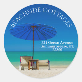 Maak Je Eigen Zakelijk Adreslabel Ronde Sticker