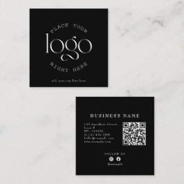 Maak Je Eigen Zakelijke Logo Modern Zwart Vierkante Visitekaartje
