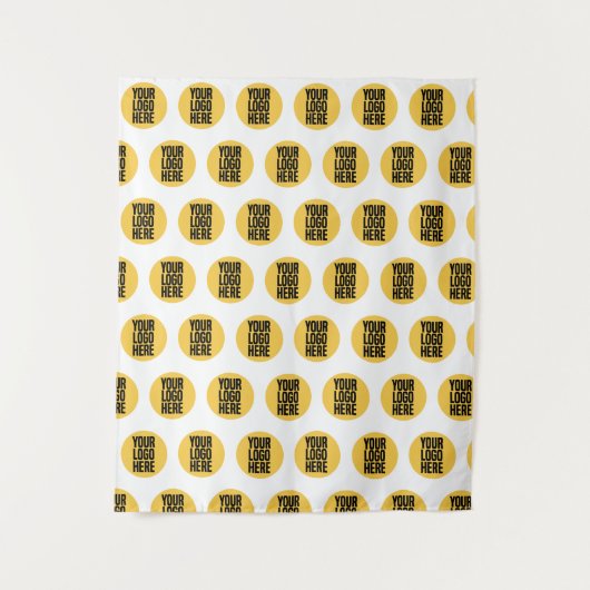 Maak Je Eigen Zakelijke Logo Patroon Wandkleed (Voorkant)