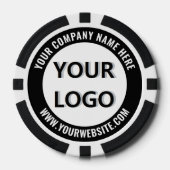 Maak Je Eigen Zakelijke Logo Pokerfiches Sjabloon Poker Chips (Voorkant)