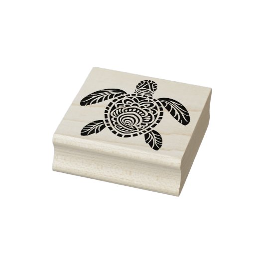 Maak Je Eigen Zeeschelp Stammen Zeeschildpad Rubberstempel (Stempel)