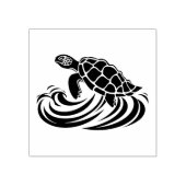 Maak Je Eigen Zeeschildpad Oceaangolven Rubberstempel (Afrduk)