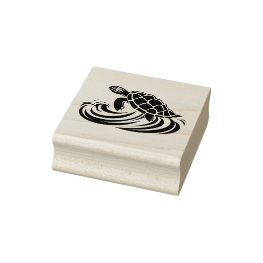 Maak Je Eigen Zeeschildpad Oceaangolven Rubberstempel (Stempel)