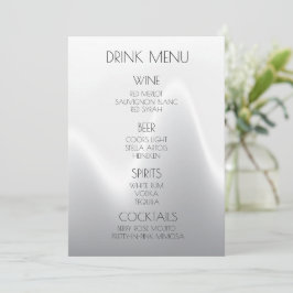 Maak Je Eigen Zilveren Golf Minimalistische Drank Menu