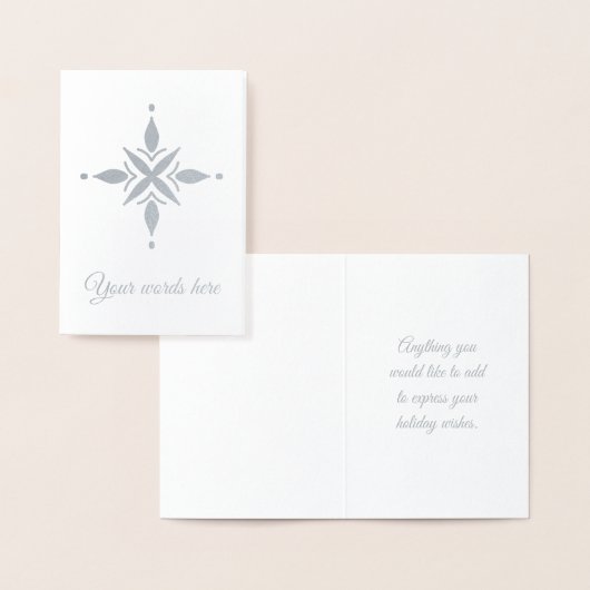 Maak je eigen zilverfolie bloemensneeuwvlok folie kaarten (Display)