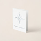 Maak je eigen zilverfolie bloemensneeuwvlok folie kaarten (Voorkant)