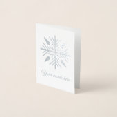 Maak Je Eigen Zilverfolie Sneeuwvlok Folie Kaarten (Voorkant)