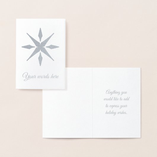 Maak je eigen zilverfolie sneeuwvlok ster folie kaarten (Display)