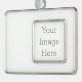 Gepersonaliseerde Kader Ornament (Horizontaal), Verzilverd (Links)