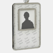 Gepersonaliseerde Kader Ornament (Verticaal), Verzilverd (Rechts)