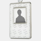 Gepersonaliseerde Kader Ornament (Verticaal), Verzilverd (Links)