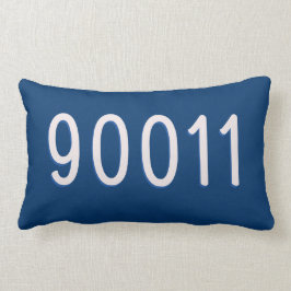 Maak Je Eigen ZIP Code Kussen Navy Blauwe