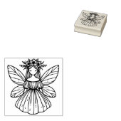 Maak Je Eigen Zoete Pixie Bloemenfee Rubberstempel (Gestempeld)