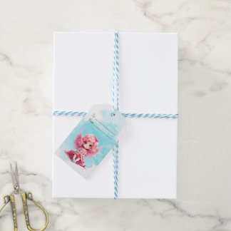 Maak Je Eigen Zoete Roze Kerstengel Cadeaulabel