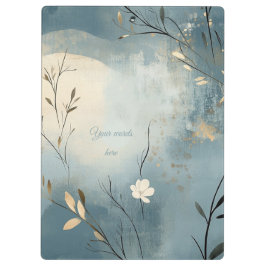 Maak Je Eigen Zomer Blauw Bloemrijk Minimalistisch Klembord