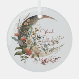 Maak je eigen zomerse bloemensichelmaan glas ornament