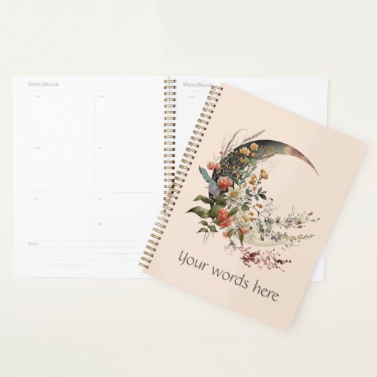 Maak je eigen zomerse bloemensikkelmaan planner (Display)
