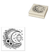 Maak Je Eigen Zonnebloem Halve Maan Kristal Rubberstempel (Gestempeld)