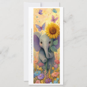 Maak Je Eigen Zonnebloem Olifant Boekmerk Kaart