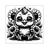 Maak Je Eigen Zonnebloem Tuin Kuiken Rubberstempel (Afrduk)