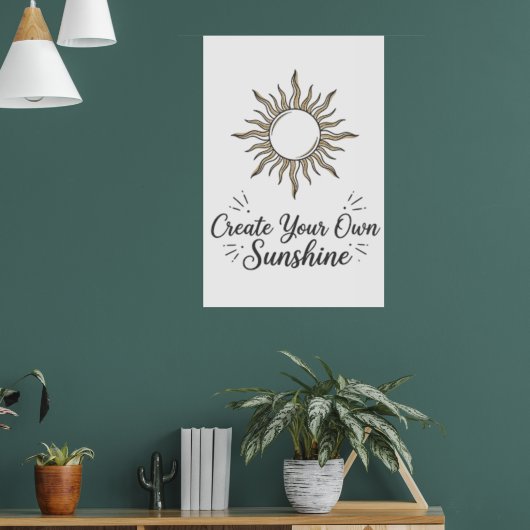 Maak Je Eigen Zonneschijn Boho Zon Poster (Woonkamer 1)