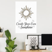 Maak Je Eigen Zonneschijn Boho Zon Poster (Thuiskantoor)