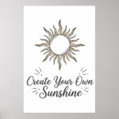 Maak Je Eigen Zonneschijn Boho Zon Poster (Voorkant)