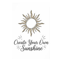 Maak Je Eigen Zonneschijn Boho Zon Poster