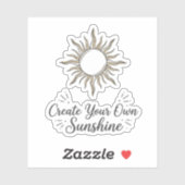 Maak Je Eigen Zonneschijn Boho Zon Sticker (Vel)