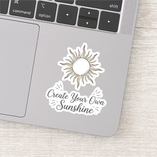 Maak Je Eigen Zonneschijn Boho Zon Sticker (Detail)