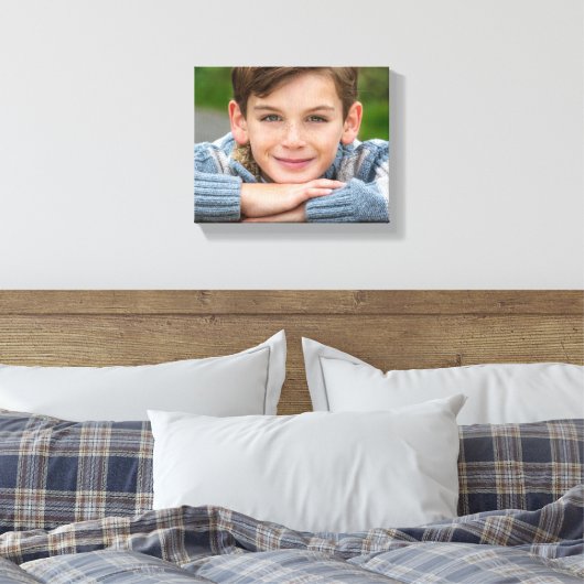 Maak Je Eigen Zoon Foto Aangepaste Afbeelding Dubb Canvas Afdruk (Insitu (Slaapkamer))
