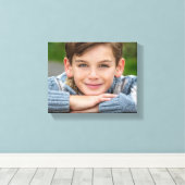 Maak Je Eigen Zoon Foto Aangepaste Afbeelding Dubb Canvas Afdruk (Insitu (Houten vloer))