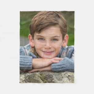 Maak Je Eigen Zoon Foto Aangepaste Afbeelding Dubb Fleece Deken