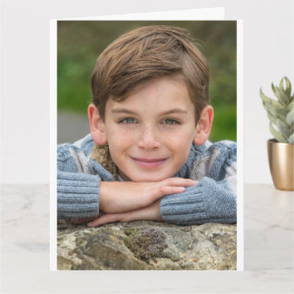 Maak Je Eigen Zoon Foto Aangepaste Afbeelding Dubb Kaart