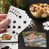 Maak Je Eigen Zoon Foto Aangepaste Afbeelding Dubb Pokerkaarten (Insitu)