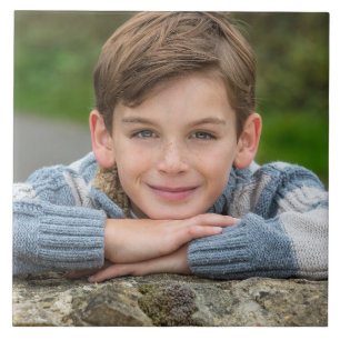 Maak Je Eigen Zoon Foto Aangepaste Afbeelding Dubb Tegeltje