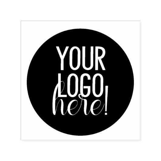 Maak je eigen zwart-wit Logo Zelfinktende Stempel (Design)