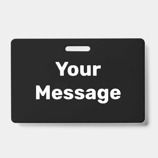 Maak je eigen zwart-wit tekstsjabloon badge (Voorzijde)