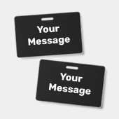 Maak je eigen zwart-wit tekstsjabloon badge (Voor- en achterkant)