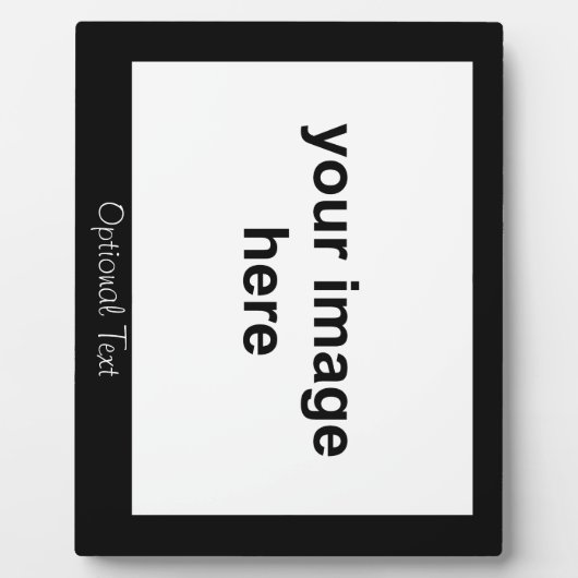 Maak Je Eigen Zwarte Aangepaste Foto Fotoplaat (Voorkant)