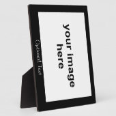 Maak Je Eigen Zwarte Aangepaste Foto Fotoplaat (Zijkant)