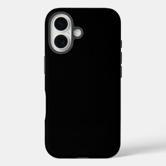 Maak je eigen zwarte aangepaste ontwerp kerstkaart iPhone 16 hoesje