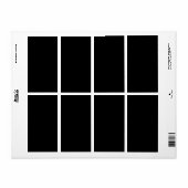Maak je eigen zwarte aangepaste ontwerp kerstkaart etiket (Full Sheet)