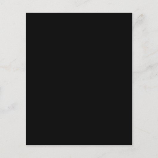 Maak je eigen zwarte aangepaste ontwerp kerstkaart flyer (Voorkant)
