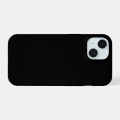 Maak je eigen zwarte aangepaste ontwerp kerstkaart iPhone 15 case (Achterkant horizontaal)
