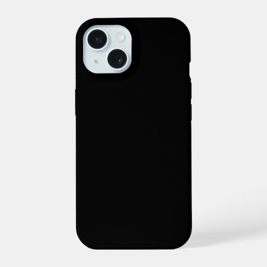 Maak je eigen zwarte aangepaste ontwerp kerstkaart iPhone 15 case (Achterkant)