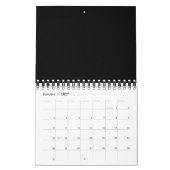 Maak je eigen zwarte aangepaste ontwerp kerstkaart kalender (Jan 2027)